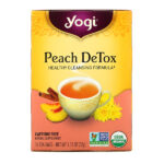 Comprar yogi tea, peach detox, caffeine free, 16 tea bags, 1. 12 oz (32 g) preço no brasil alimentos chá chá de ervas chás medicinais marcas a-z yogi tea suplemento importado loja 1 online promoção -