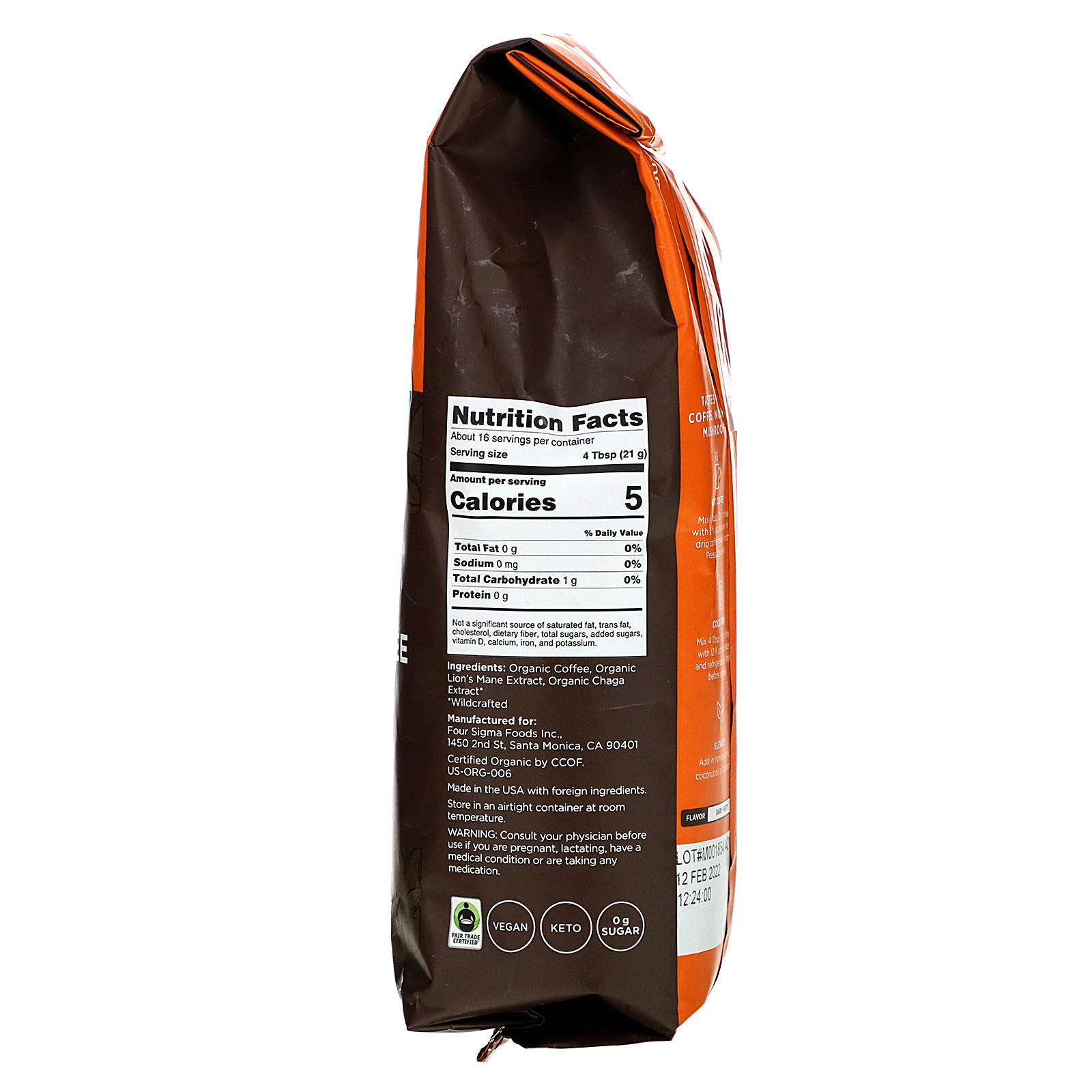 Four Sigmatic, Mistura de Café com Cogumelos, Torrefação Escura, Moído, 340 g (12 oz) - Imagem 2