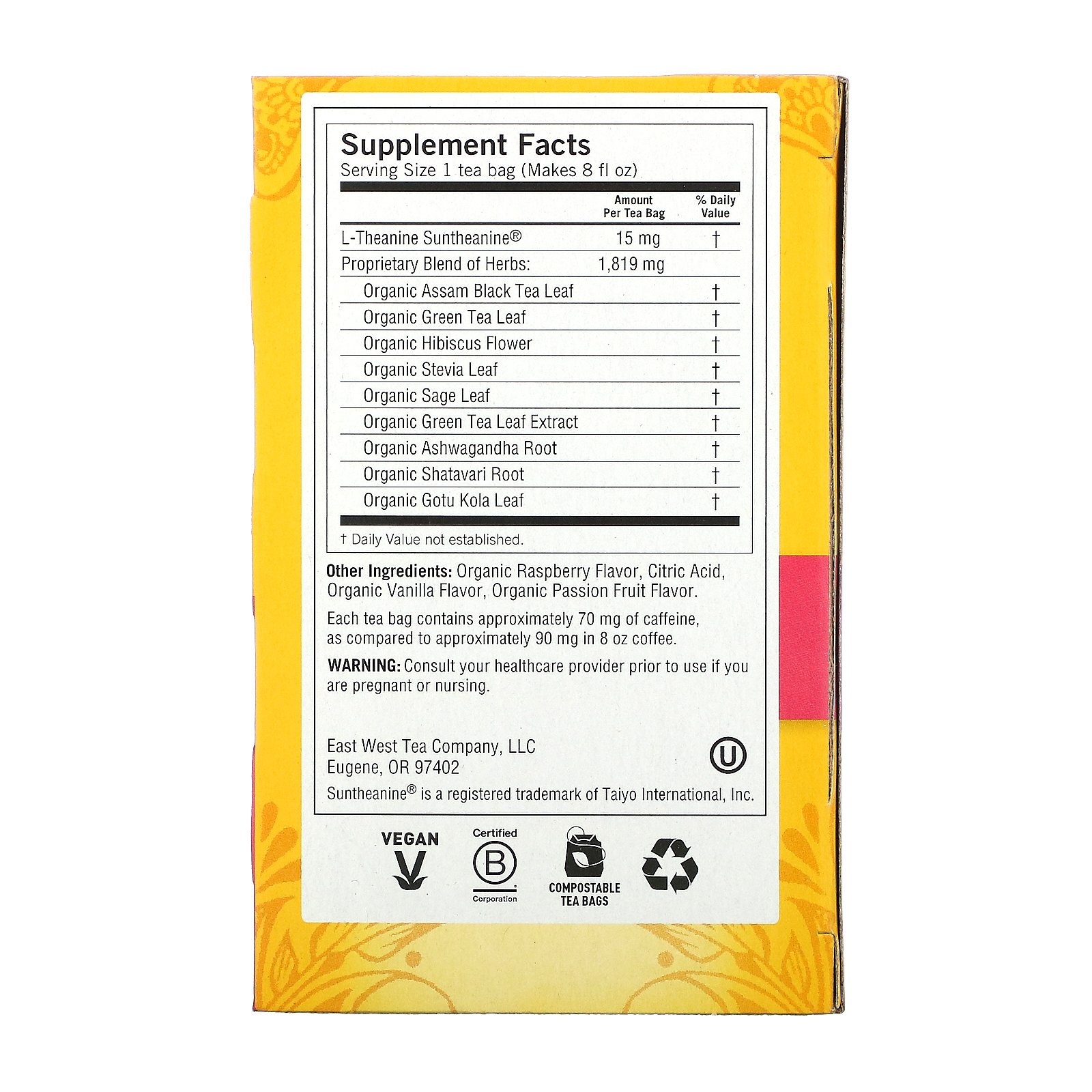 Yogi Tea, Perfect Energy, Raspberry Passion, 16 Tea Bags, 1.12 oz (32 g) - Imagem 2