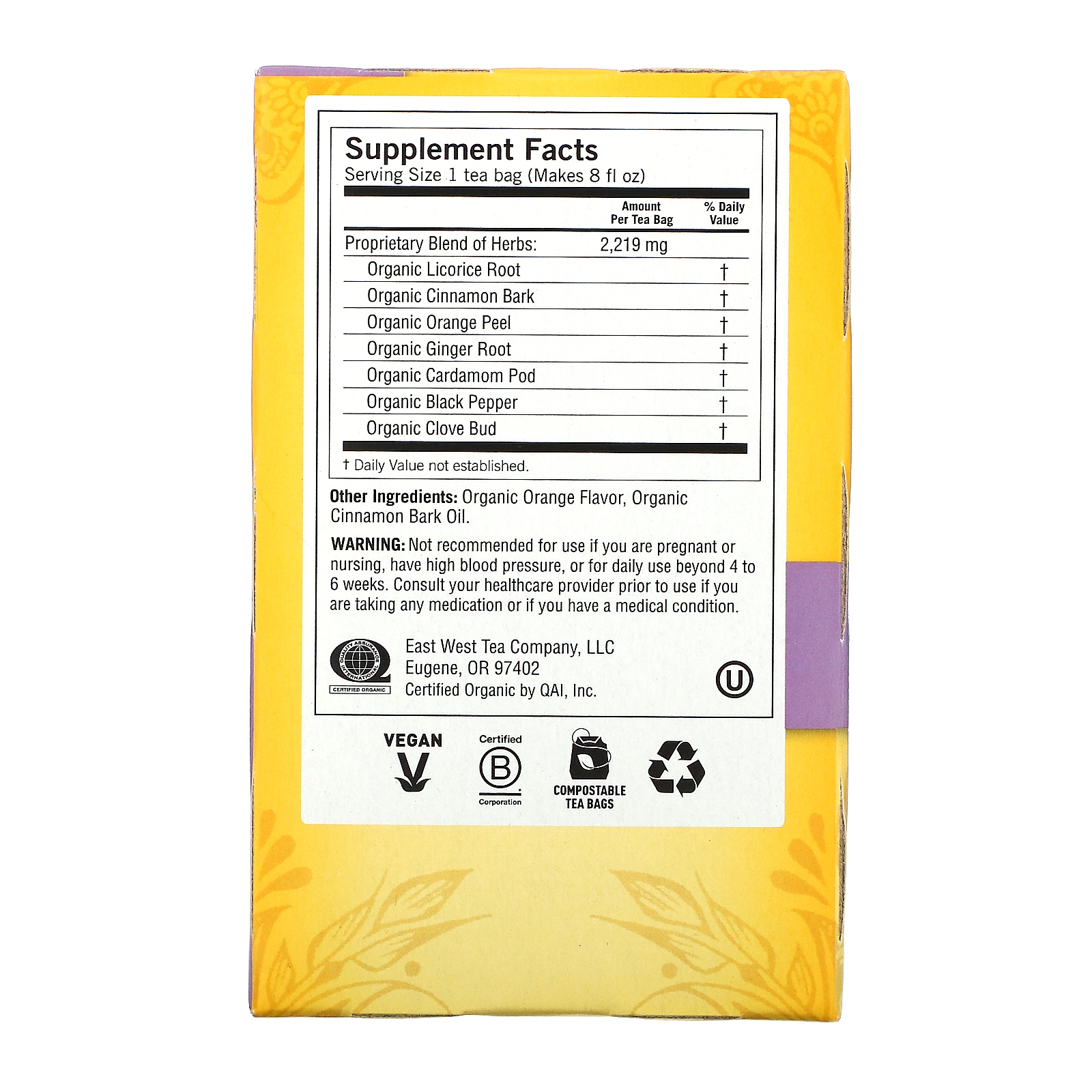 Yogi Tea, Alcaçuz Egípcio, Sem Cafeína, 16 Saquinhos de Chá, 36 g (1,27 oz) - Imagem 2
