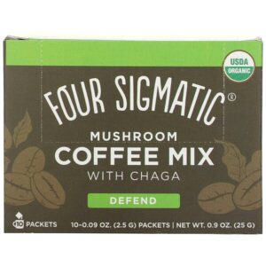Comprar four sigmatic, mushroom coffee mix with chaga, 10 packets, 0. 09 oz (2. 5 g) each preço no brasil alimentos & lanches café suplemento importado loja 267 online promoção -