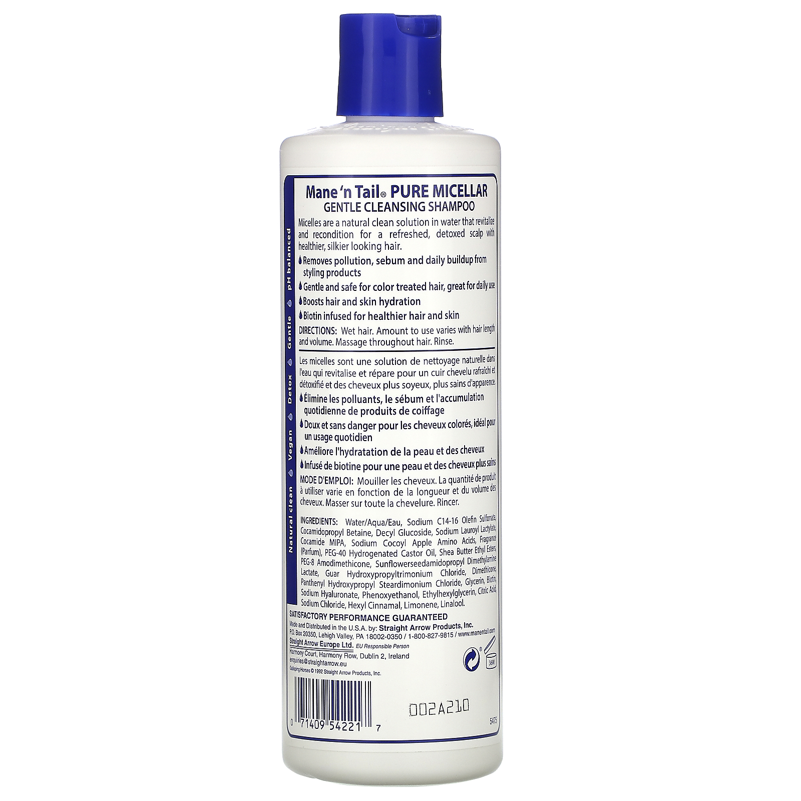 Mane 'n Tail, Micellar Shampoo, Biotin Infused, Coconut Oil, 11.2 fl oz (331 ml) - Imagem 2