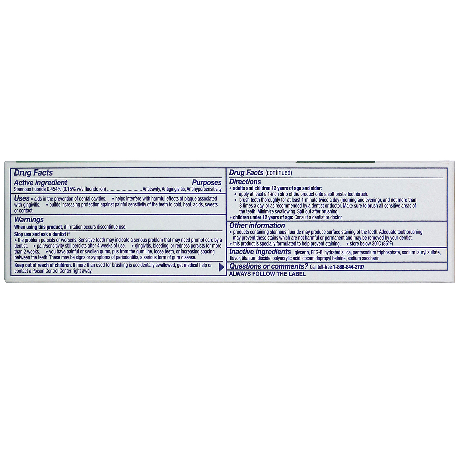 Sensodyne, Complete Protection Toothpaste with Fluoride, Extra Fresh, 3.4 oz (96.4 g) - Imagem 3