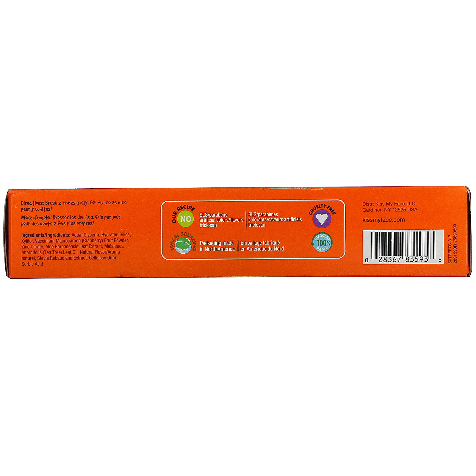 Kiss My Face, Obsessively Kids, Toothpaste, Fluoride Free, Berry Smart, 4 oz (113 g) - Imagem 3