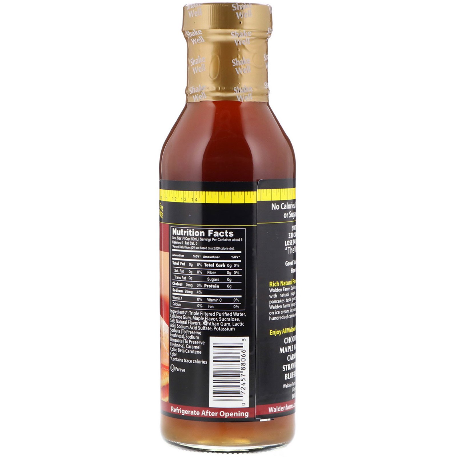 Walden Farms, Xarope para panqueca, sem calorias, 355 ml (12 fl oz) - Imagem 2
