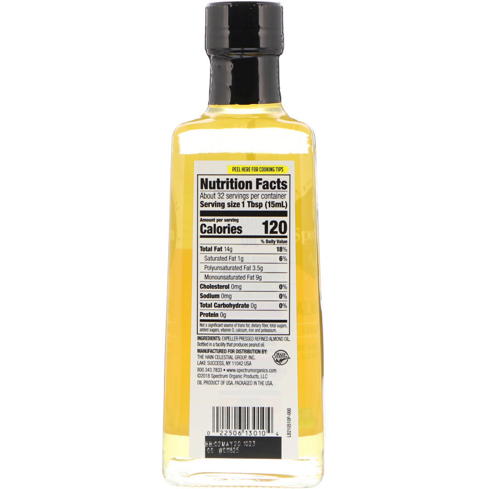 Spectrum Culinary, Almond Oil, Expeller Pressed, 16 fl oz (473 ml) - Imagem 2