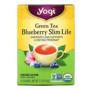 Comprar yogi tea, green tea blueberry slim life, 16 tea bags, 1. 12 oz (32 g) preço no brasil chás e café chás medicinais suplemento importado loja 151 online promoção -