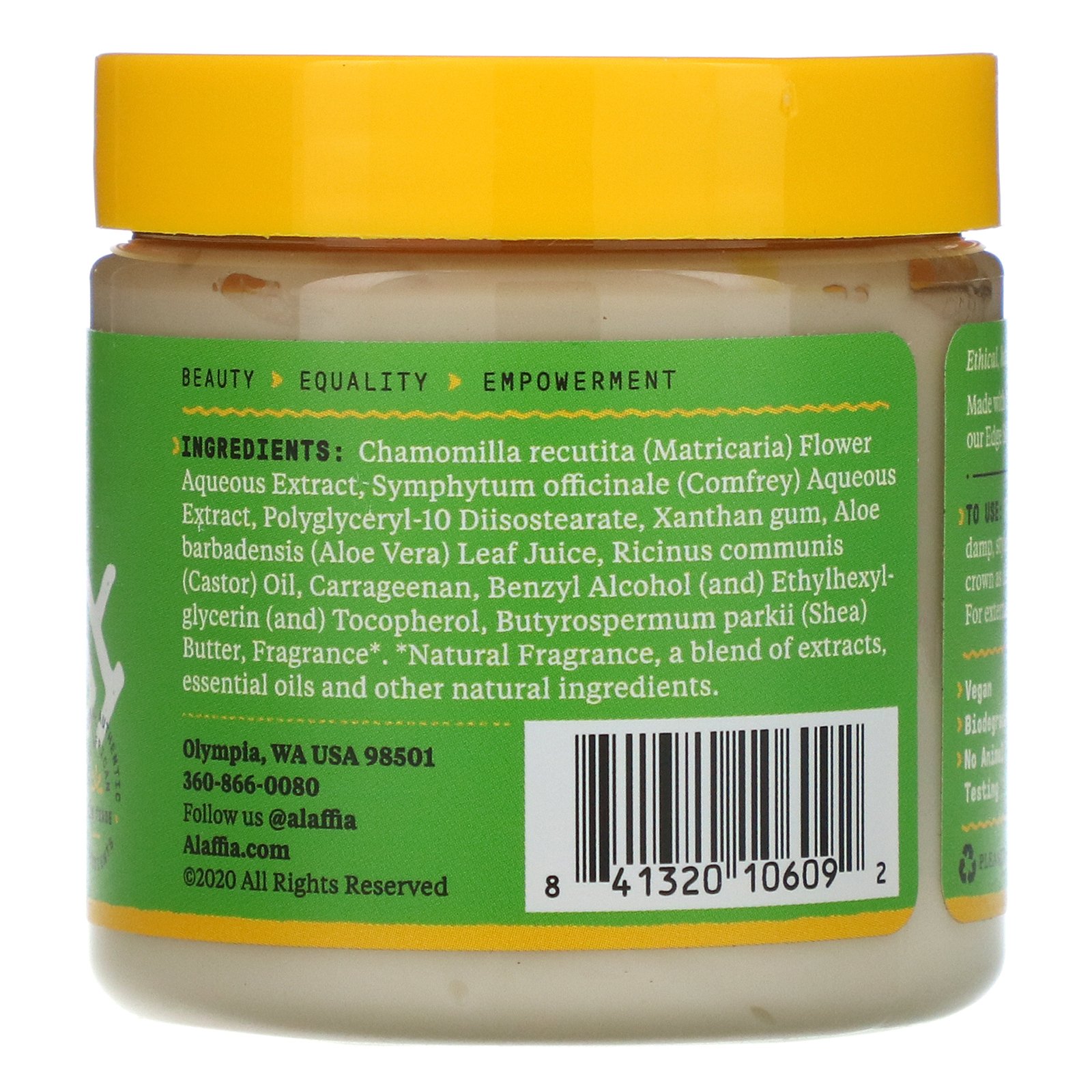 Alaffia, Beautiful Curls, Edge Styler, All Curls, Unrefined Shea Butter, 4 fl oz (118 ml) - Imagem 2