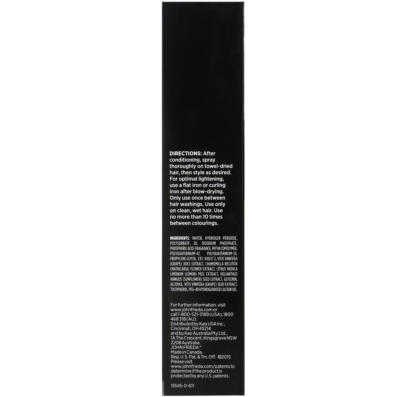 John Frieda, Sheer Blonde, Go Blonder, Spray clareador controlado, 103 ml - Imagem 3