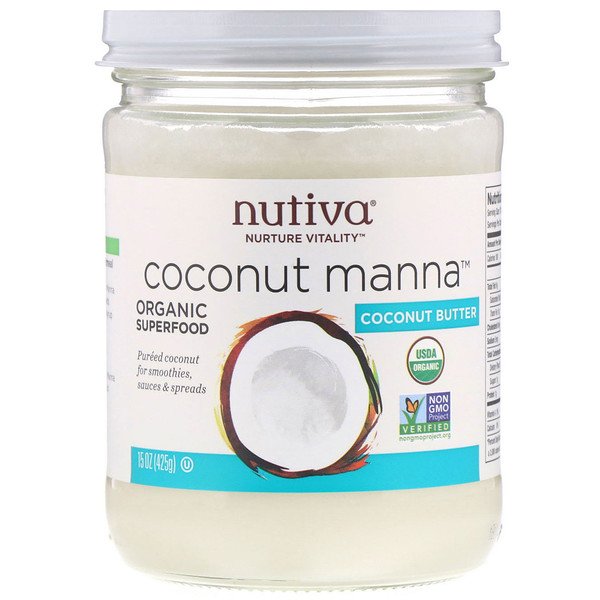 Nutiva, Orgânico, Maná de Coco, Coco Purificado, 425 g (15 oz)