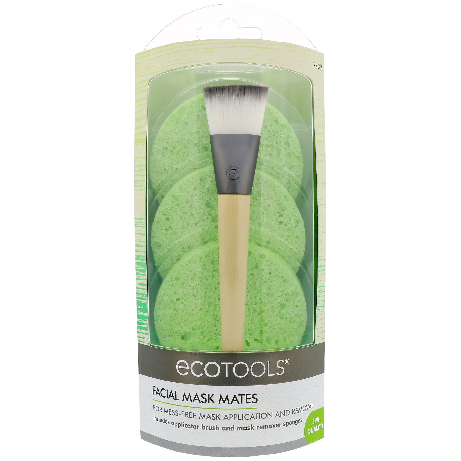 EcoTools, Esponjas e Pincel para Máscara Facial, Kit com 4 Unidades - Imagem 2