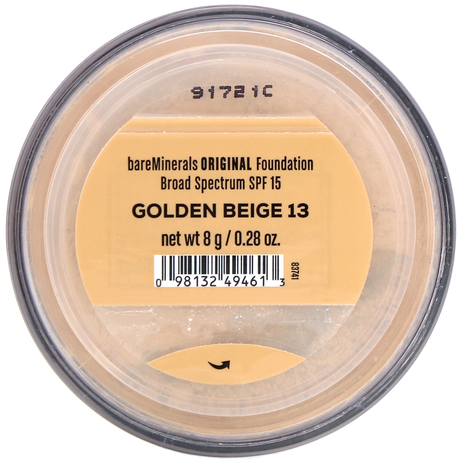 bareMinerals, Original Foundation, SPF 15, Golden Beige 13, 0.28 oz (8 g) - Imagem 2