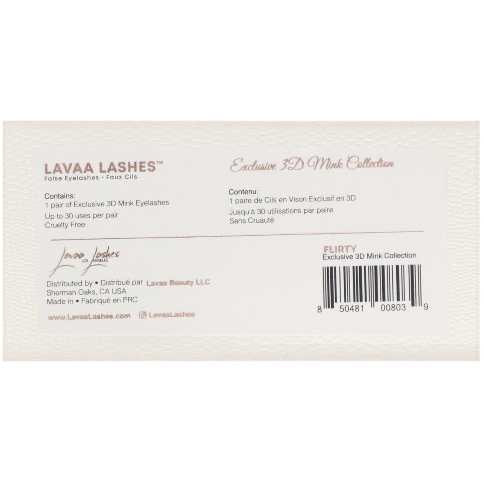 Lavaa Lashes, Ousada, Cílios postiços 3D de vison, 1 par - Imagem 2