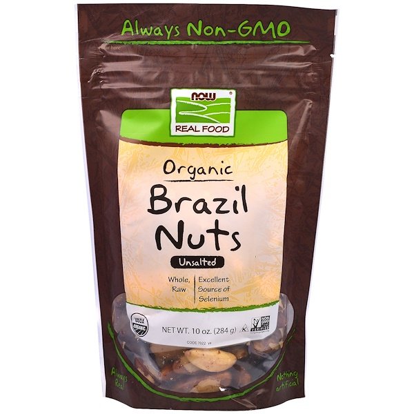 Now Foods, Alimento Real, Castanha-do-pará Orgânica, Sem Sal, 284 g (10 oz)