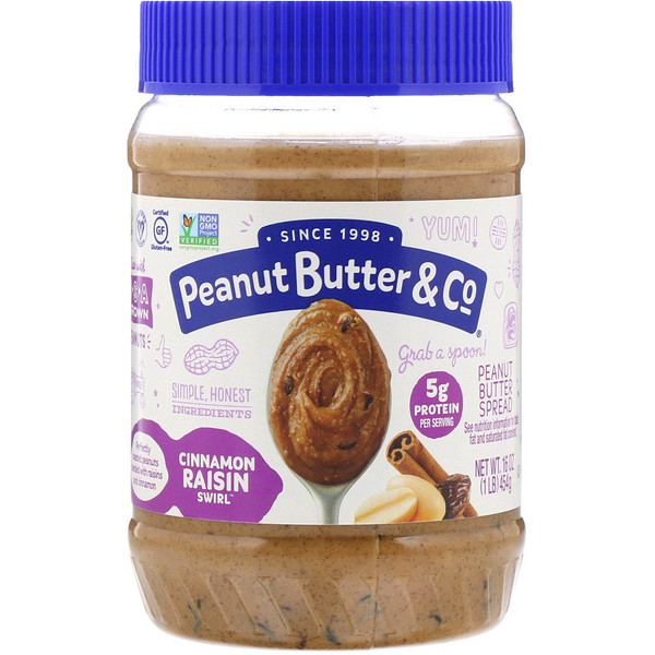 Peanut Butter & Co., Peanut Butter Blended, Cinnamon Raisin Swirl, 16 oz (454 g)