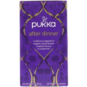 Pukka Herbs, Pós Jantar, 20 Saquinhos de Chá Herbáceos, 1,27 oz (36 g)