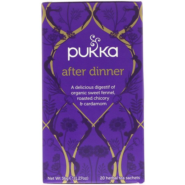 Pukka Herbs, Pós Jantar, 20 Saquinhos de Chá Herbáceos, 1,27 oz (36 g)