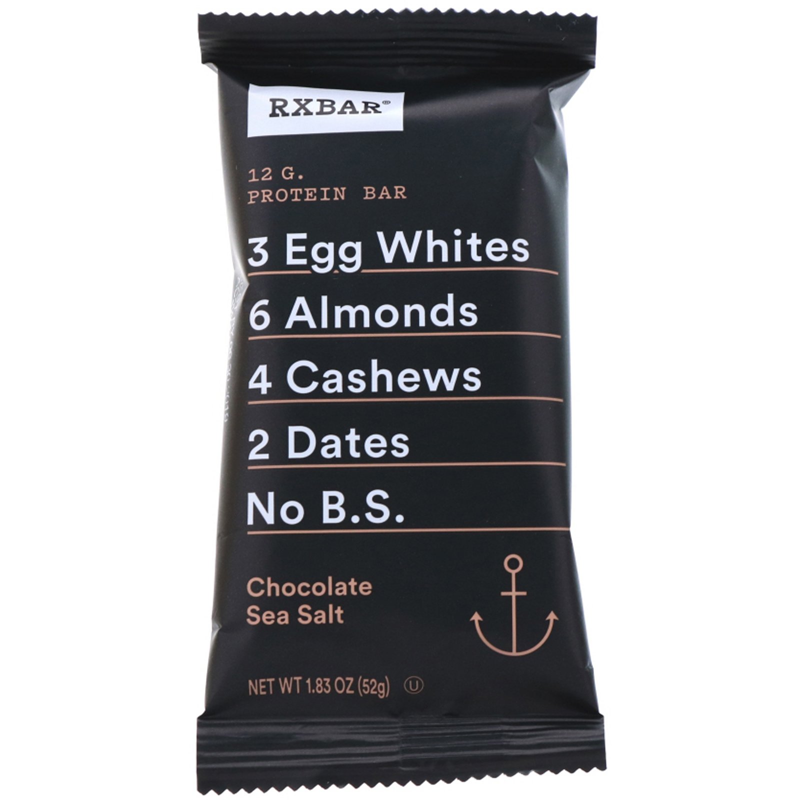 RXBAR, Protein Bar, Chocolate Sea Salt, 12 Bars, 1.83 oz (52 g) Each - Imagem 4
