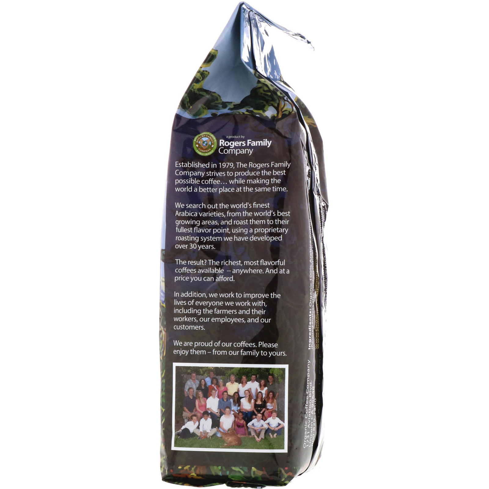 Organic Coffee Co., French Roast, Ground Coffee, 12 oz (340 g) - Imagem 2