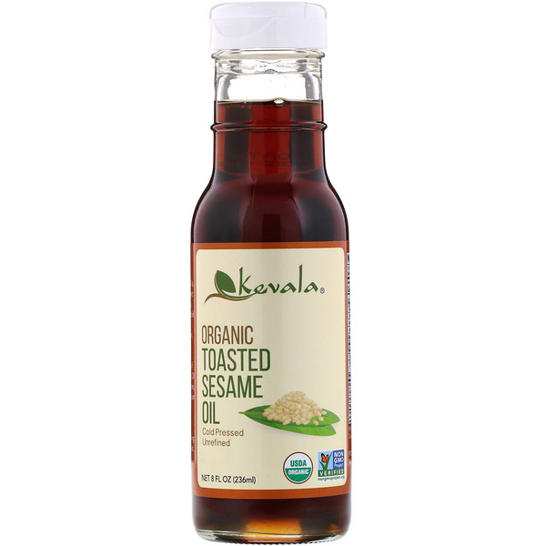 Kevala, Óleo de Gergelim Tostado Orgânico, 8 onças fluidas (236 mL)