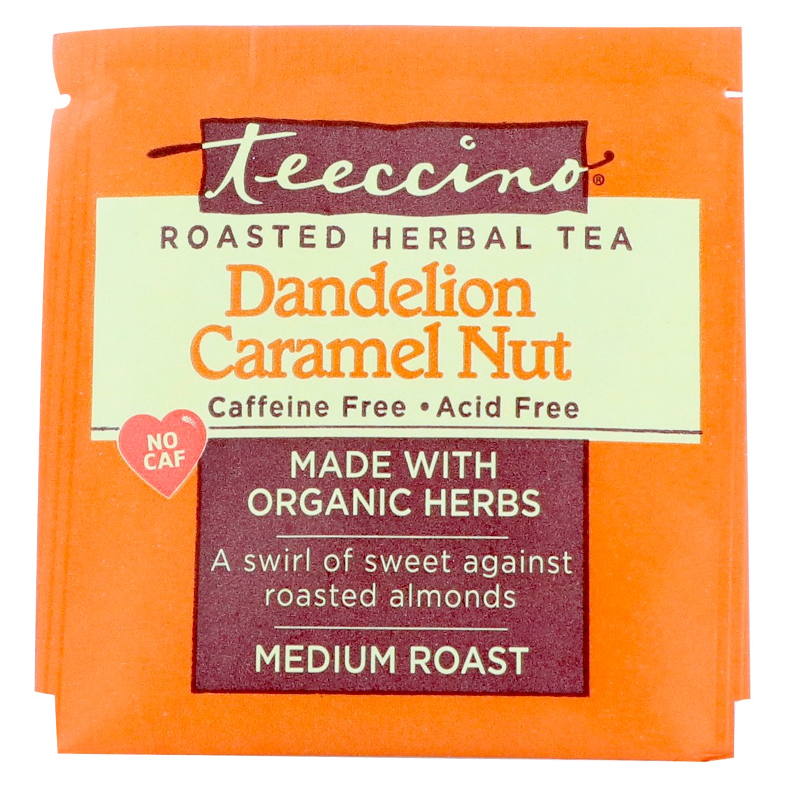 Teeccino, Chá de Ervas Torrado, Dente-de-leão, Caramelo e Nozes, Sem Cafeína, 25 Saquinhos, 150 g - Imagem 3