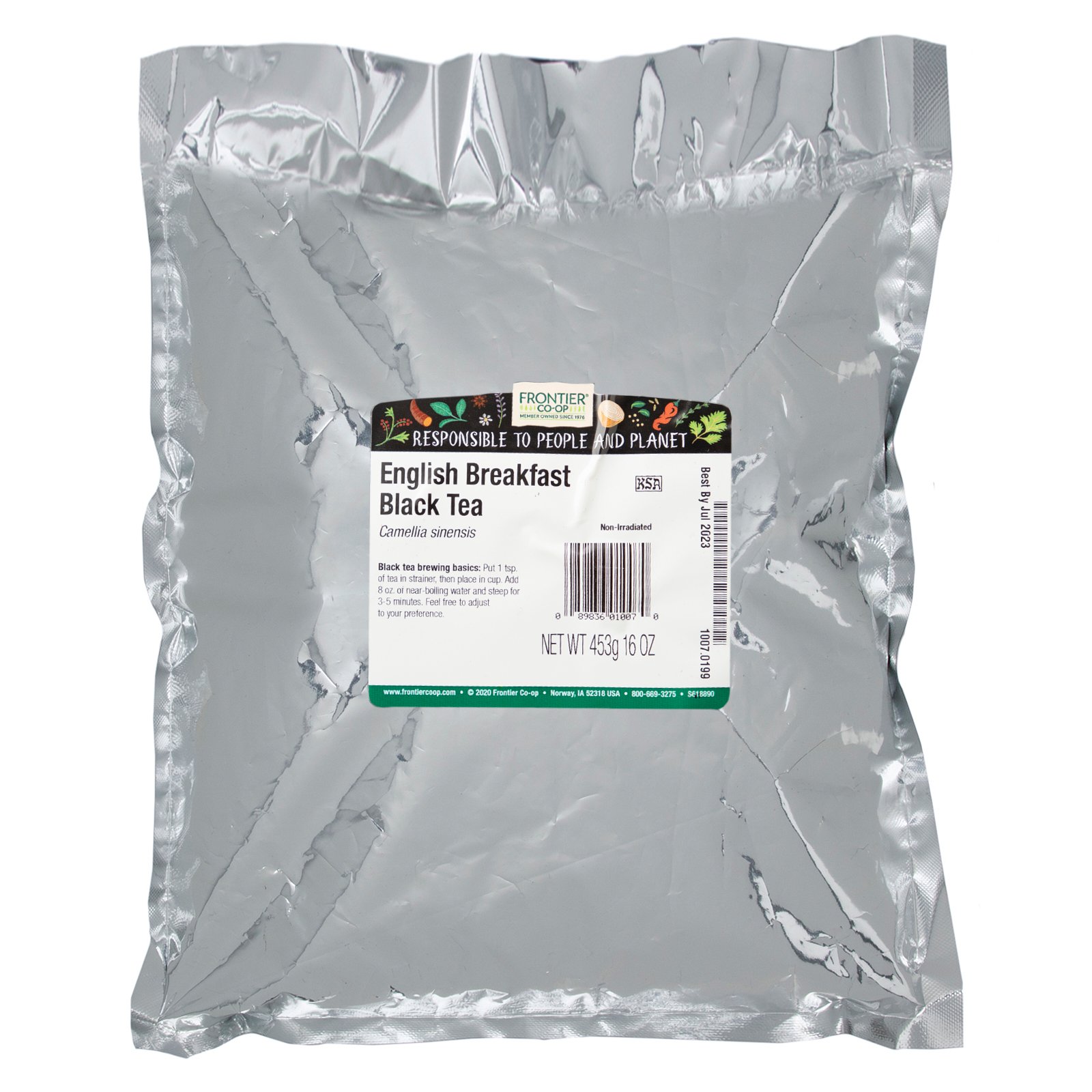 Frontier Natural Products, English Breakfast Black Tea, 16 oz (453 g) - Imagem 2
