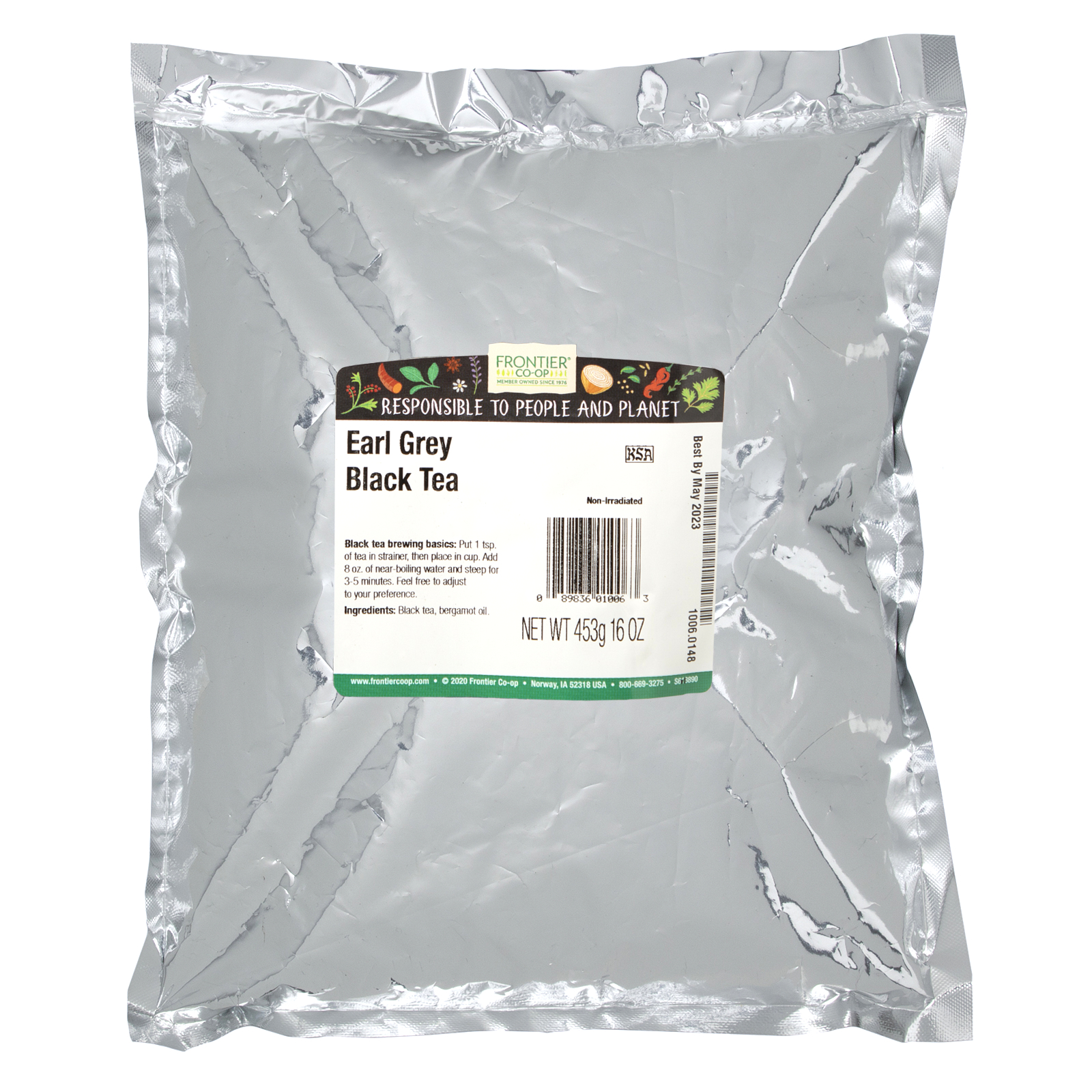Frontier Natural Products, Earl Grey Black Tea, 16 oz (453 g) - Imagem 2