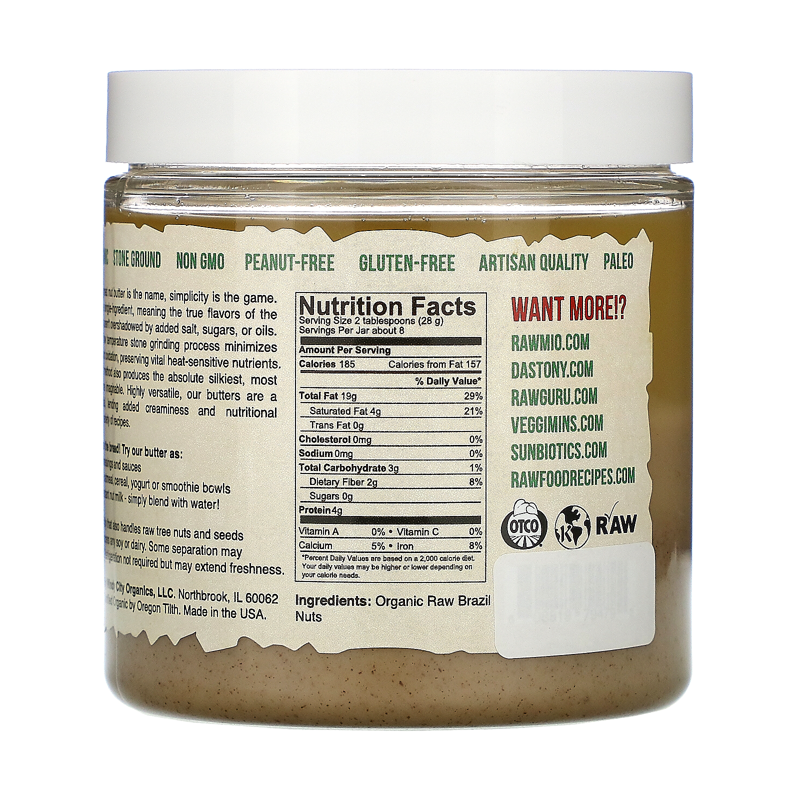 Dastony, Organic Brazil Nut Butter, 8 oz (227 g) - Imagem 2