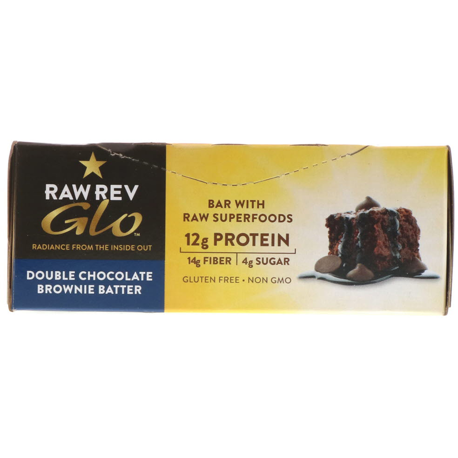Raw Rev, Glo, Massa de Brownie de Chocolate Duplo, 12 Barras, 1,6 oz (46 g) Cada - Imagem 2