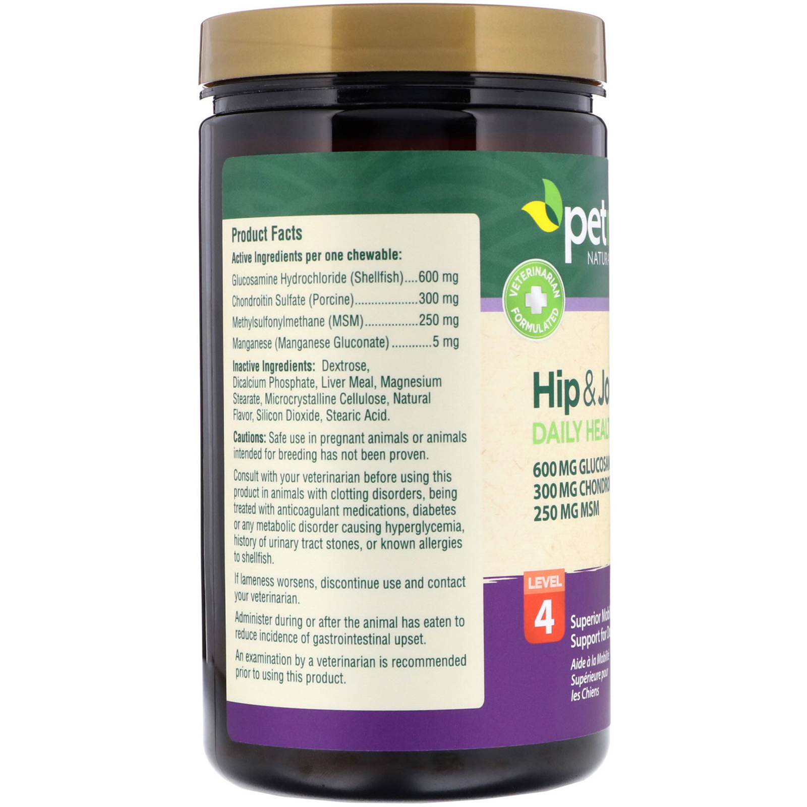 petnc NATURAL CARE, Saúde dos Quadris e Articulações, Nível 4, Sabor de Fígado, 150 Comprimidos Mastigáveis - Imagem 2