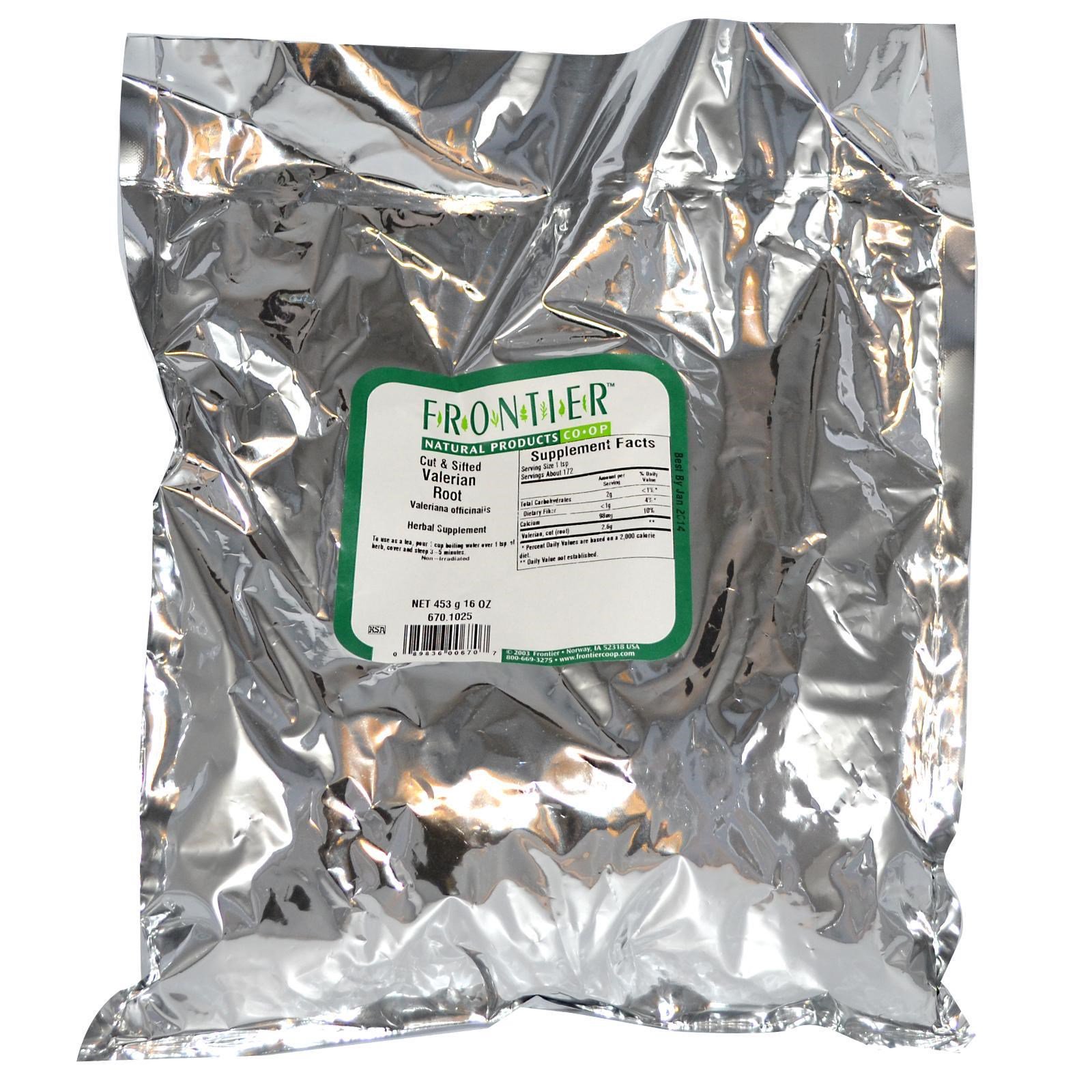 Frontier Natural Products, Raiz Valeriana Cortada & Peneirada, 16 oz (453 g) - Imagem 2