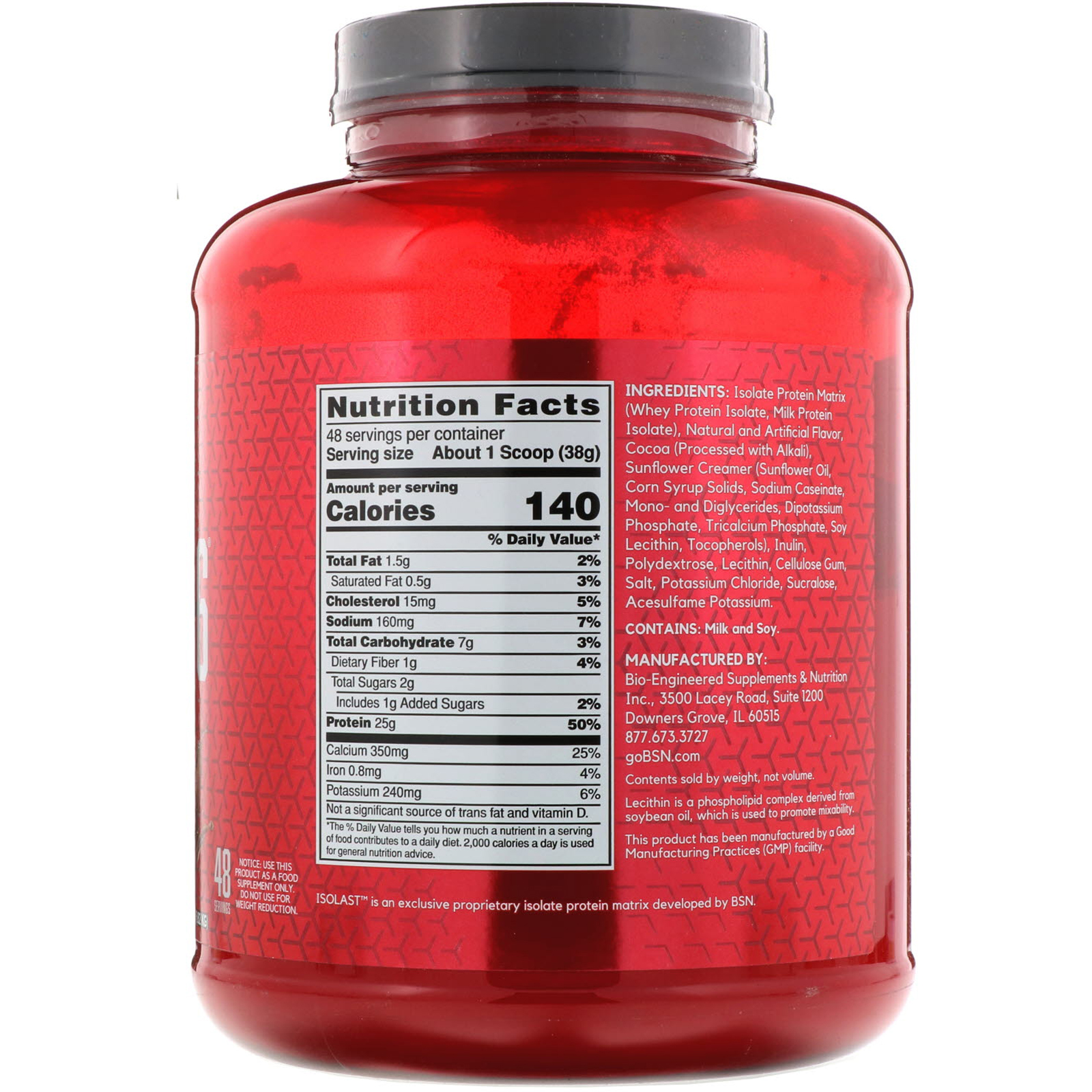 BSN, Isolado Syntha-6, Mistura de Proteínas em Pó, Milkshake de Chocolate, 1,82 kg (4,02 lb) - Imagem 2
