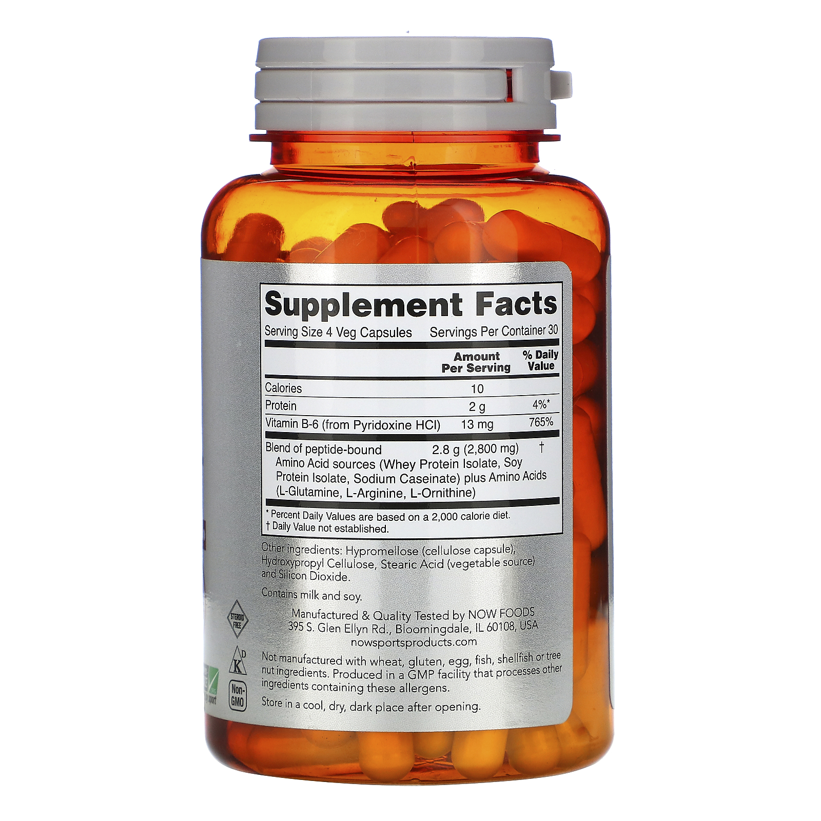 Now Foods, Amino Complete, Amino Acids, 120 Veg Capsules - Imagem 2
