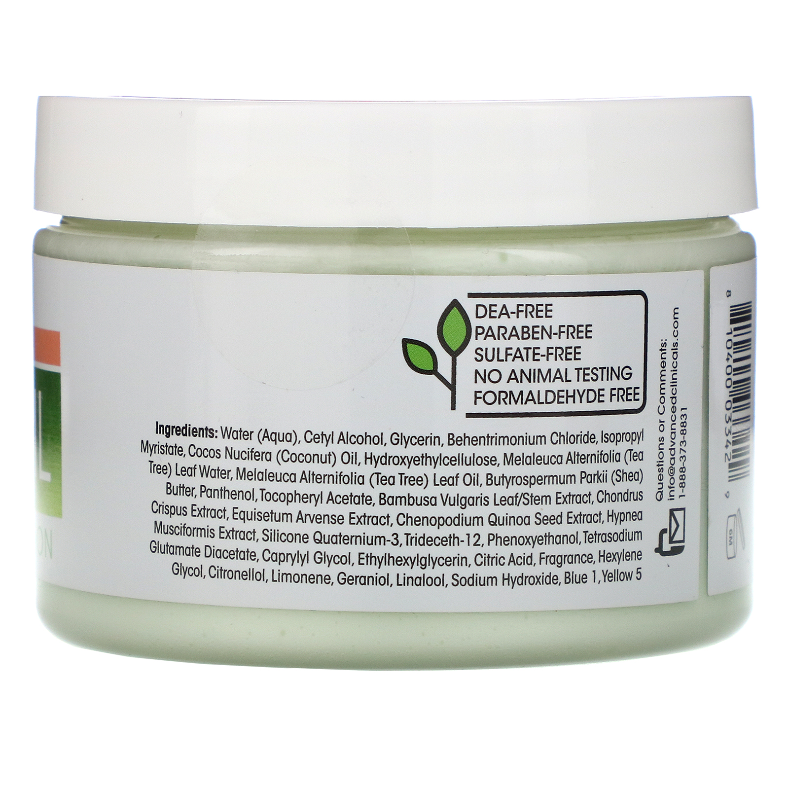 Advanced Clinicals, Tea Tree Oil, Detoxifying Hair Mask, 12 oz (340 g) - Imagem 2