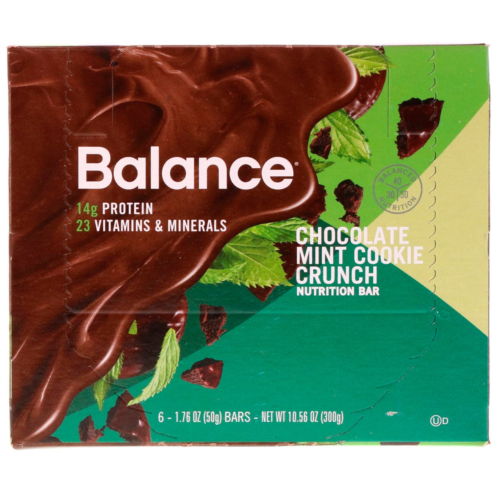 Balance Bar, Barra Nutritiva, Cookie Crocante Chocolate Menta, 6 Barras, 50 g cada - Imagem 2