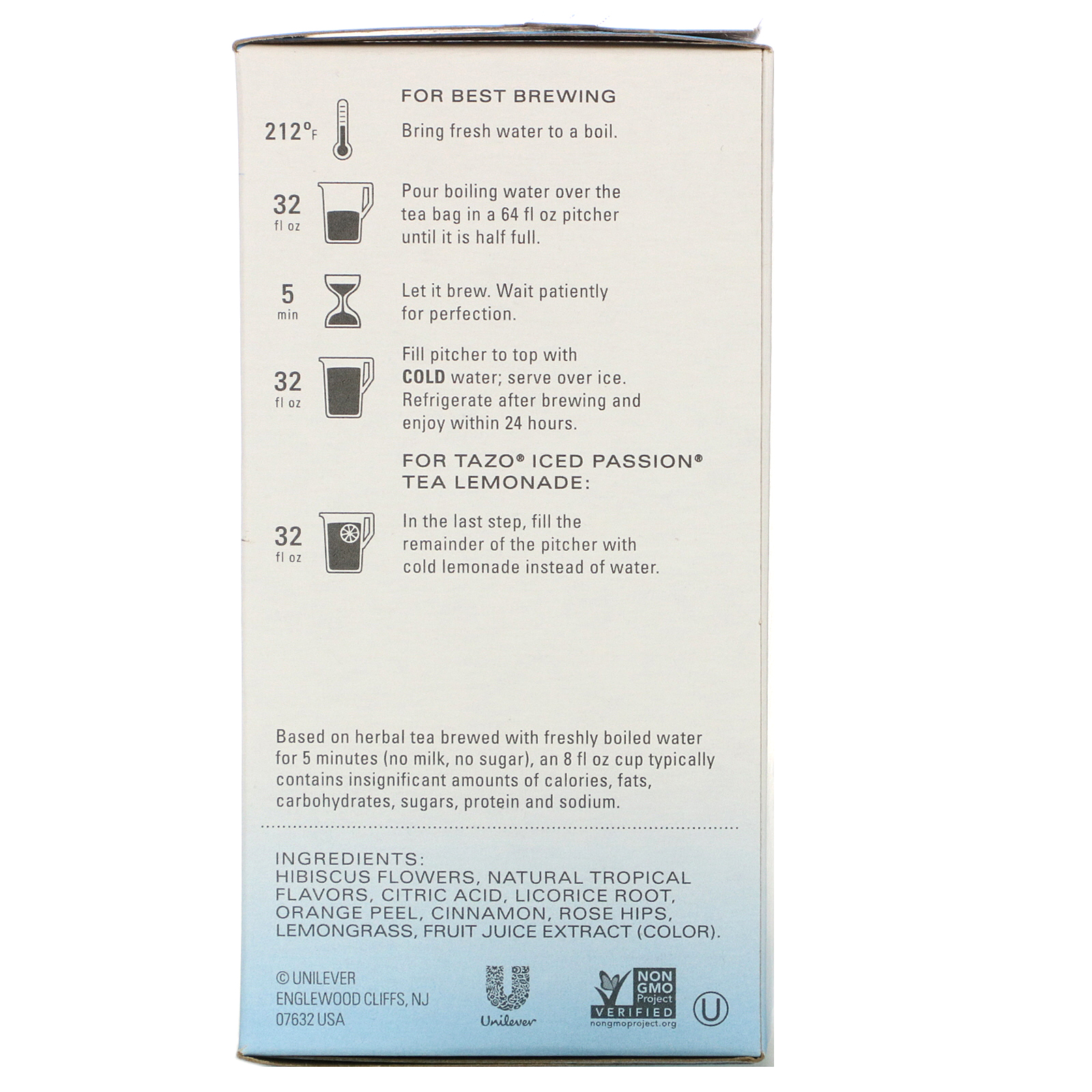 Tazo Teas, Herbal Tea, Iced Passion, Caffeine-Free, 6 Tea Bags, 2.85 oz (81 g) - Imagem 2