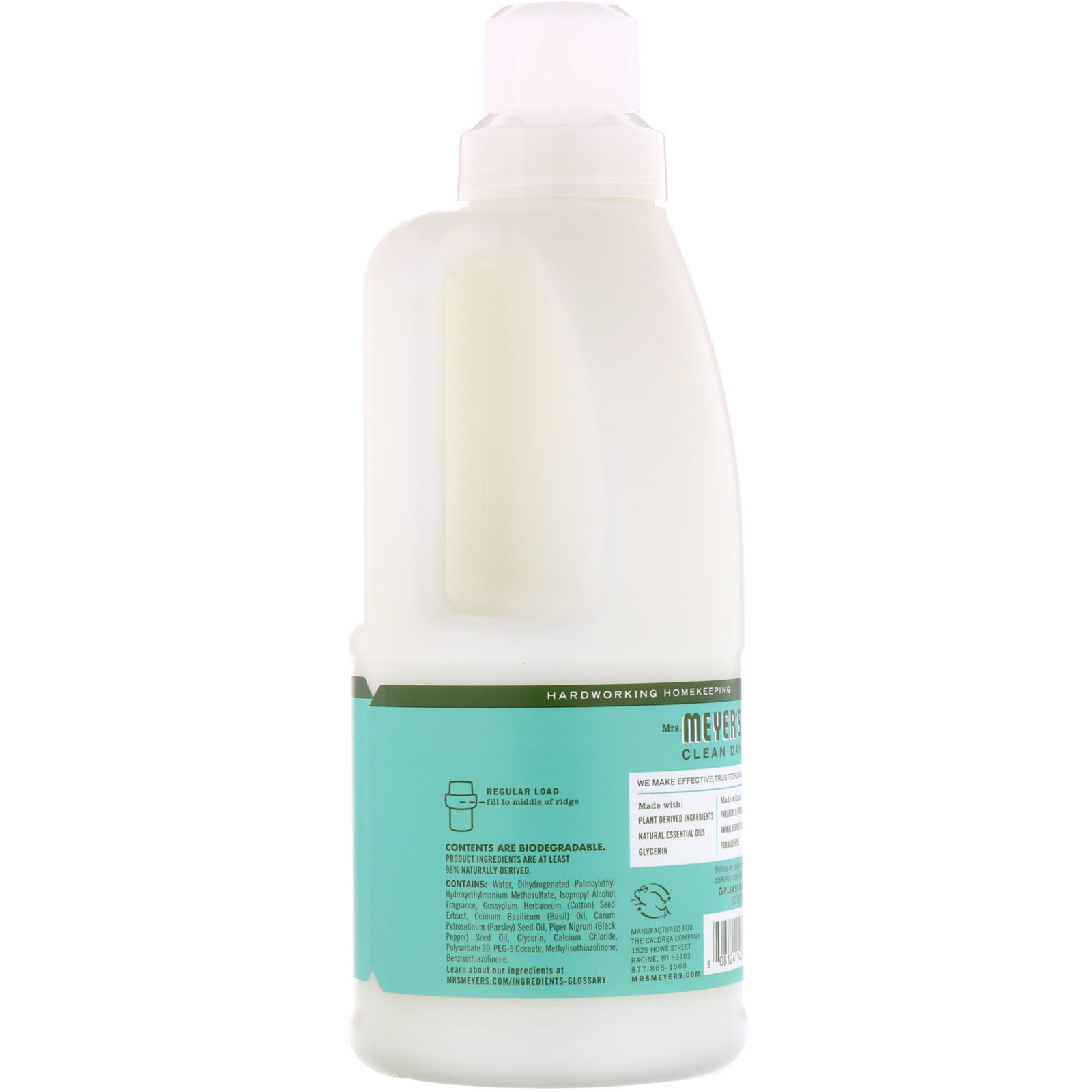 Mrs. Meyers Clean Day, Fabric Softener, Basil, 32 fl oz (946 ml) - Imagem 2