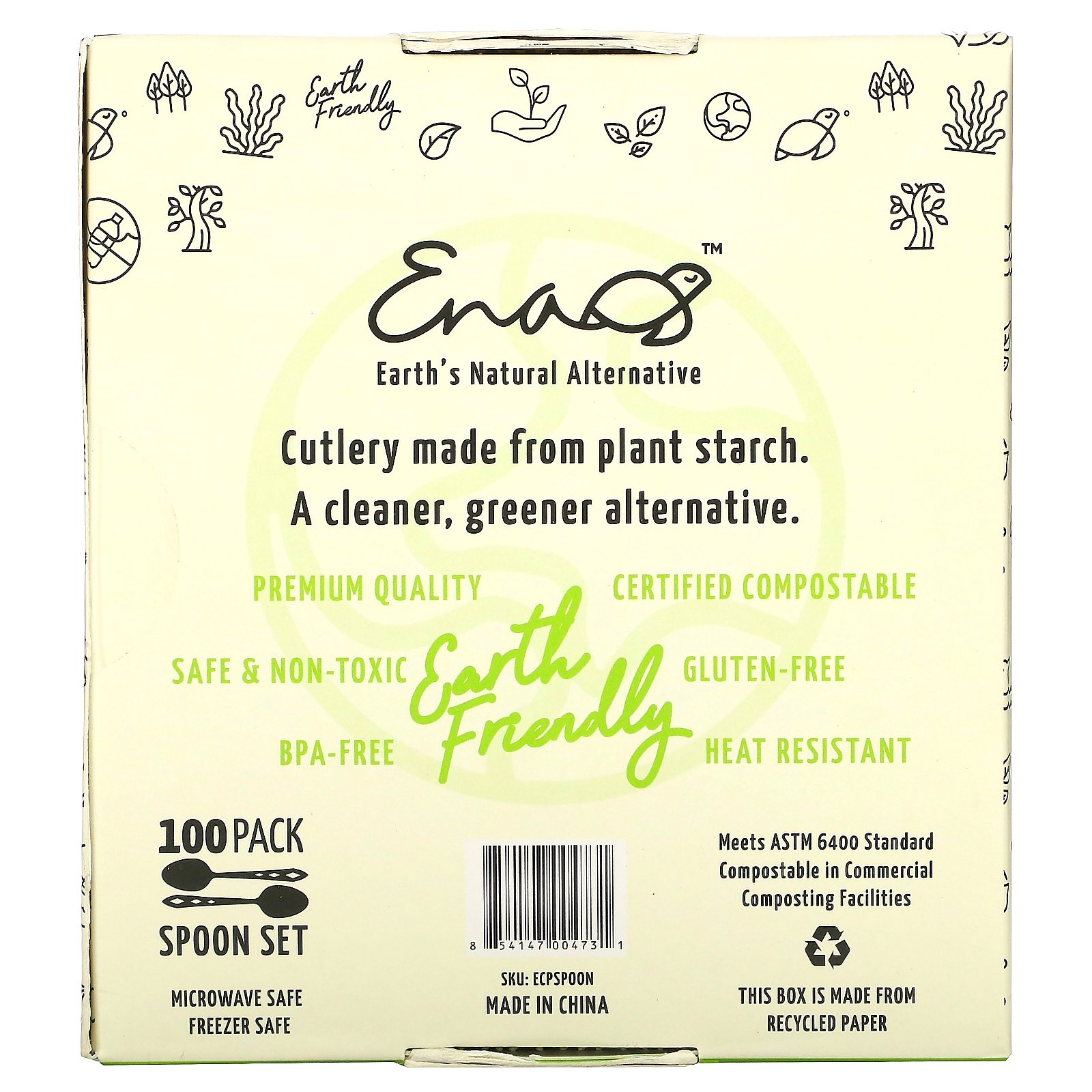 Earth's Natural Alternative, Compostable Spoons, 100 Count - Imagem 2