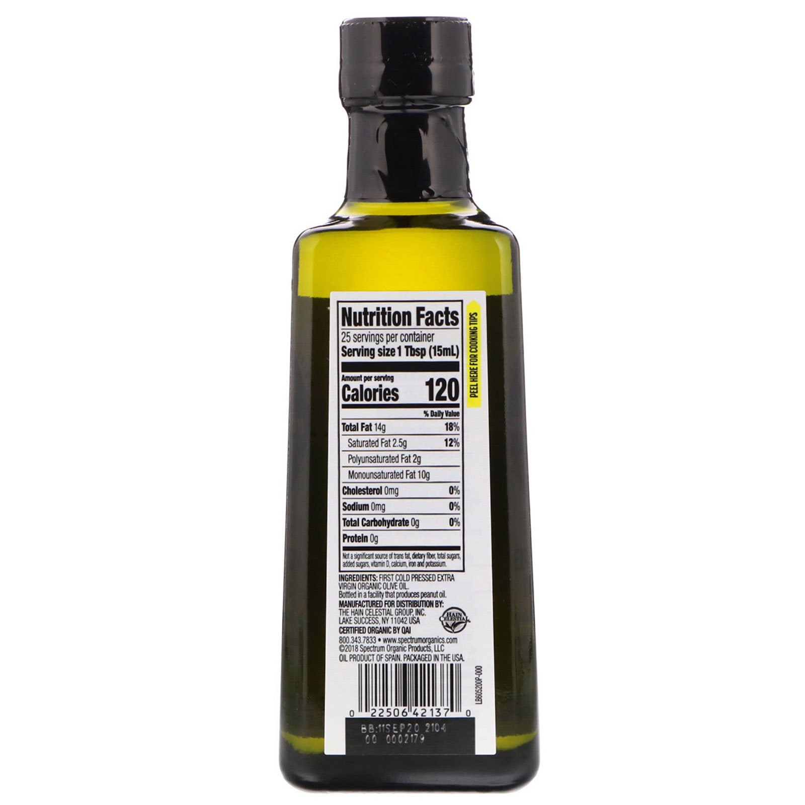 Spectrum Culinary, Óleo de Oliva Extra Virgem, Orgânico, 12,7 oz fl (375 ml) - Imagem 2
