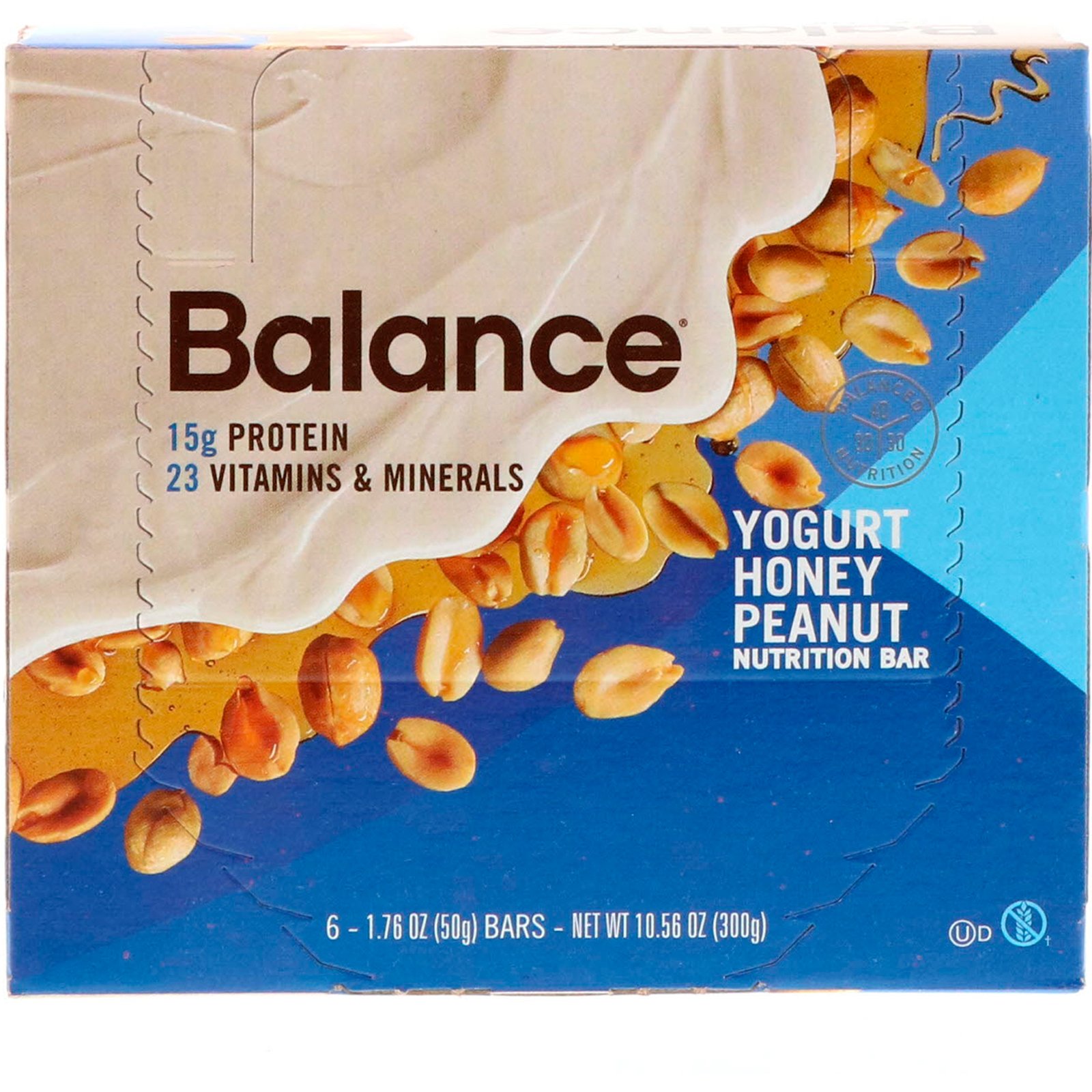 Balance Bar, Barra de Nutrição, Iogurte de Mel e Amendoim, 6 Barras, 50 g Cada - Imagem 2