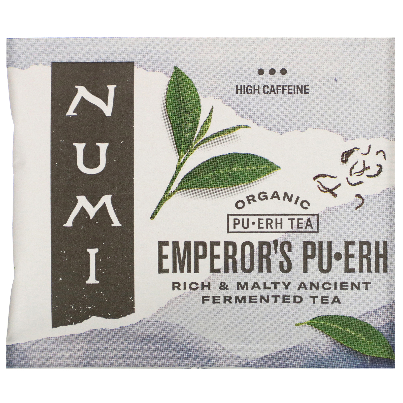 Numi Tea, Organic Pu-Erh Tea, Emperor's Pu-Erh, 16 Tea Bags, 1.13 oz (32 g) - Imagem 3