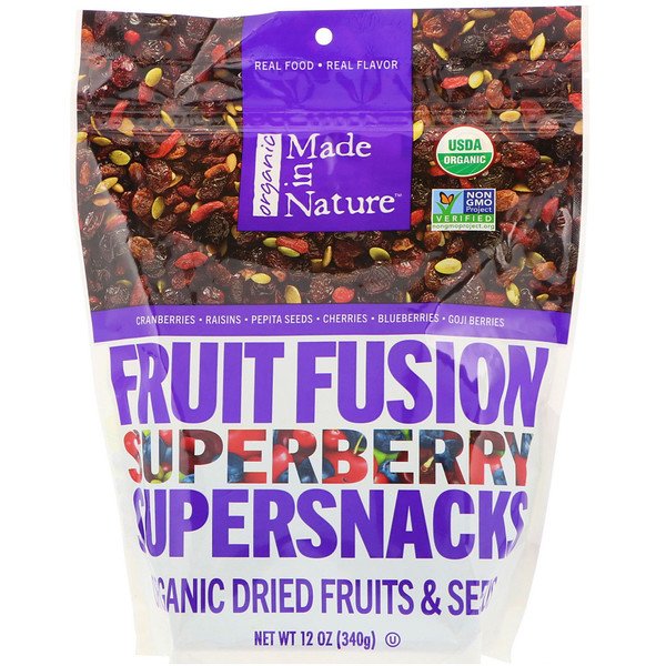 Made in Nature, Orgânico, Fusão de Frutas, Super Lanches de Superfrutos, 12 onças (340 g)