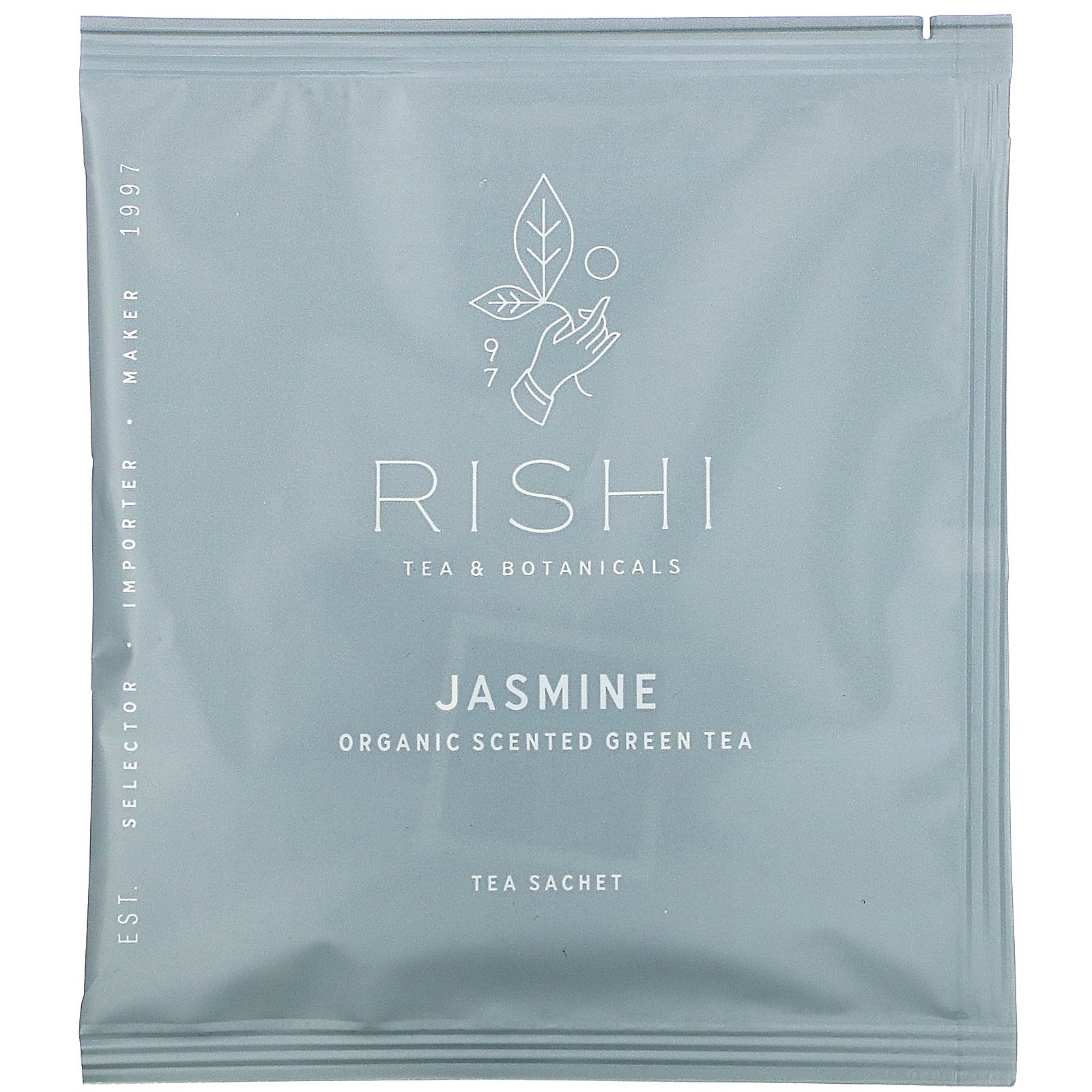Rishi Tea, Organic Scented Green Tea, Jasmine, 15 Sachets, 1.48 oz (42 g) - Imagem 3