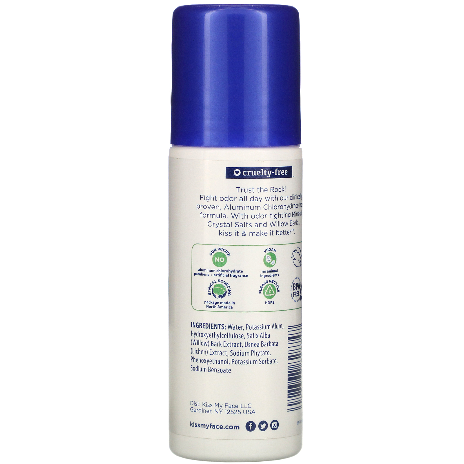 Kiss My Face, Liquid Rock Deodorant, Fragrance Free, 3 fl oz (88 ml) - Imagem 2