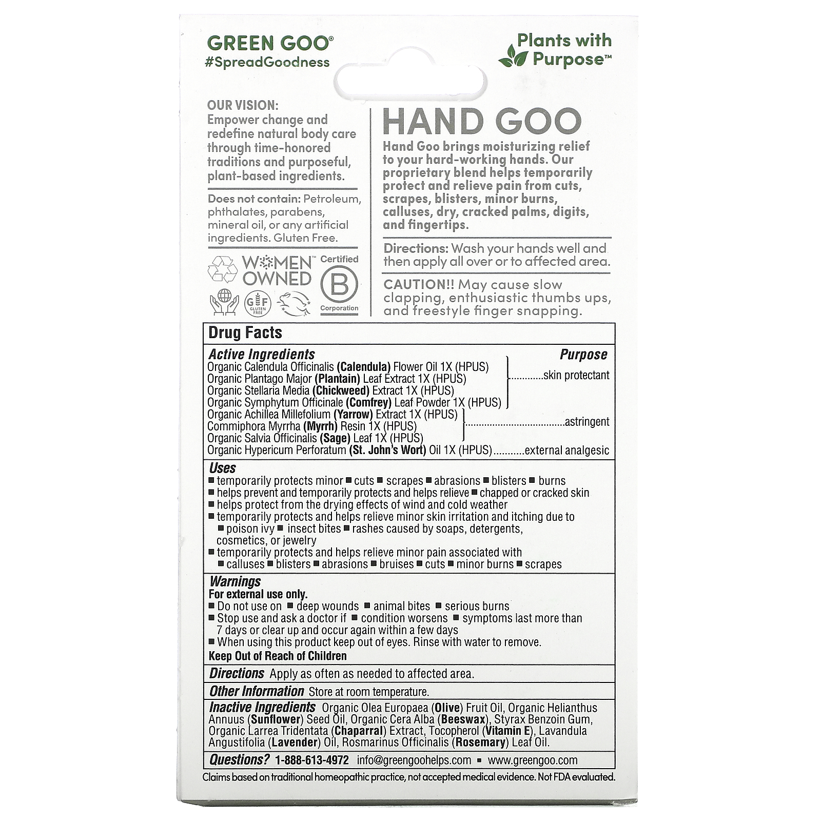 Green Goo, Hand Goo Salve, 1.82 oz (51.7 g) - Imagem 3