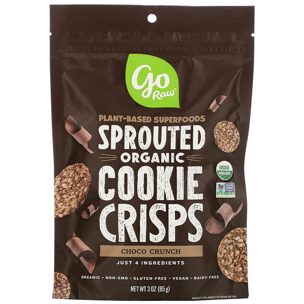 Go Raw, Orgânico, Biscoitos Germinados, Crocância de Chocolate, 85 g (3 oz)