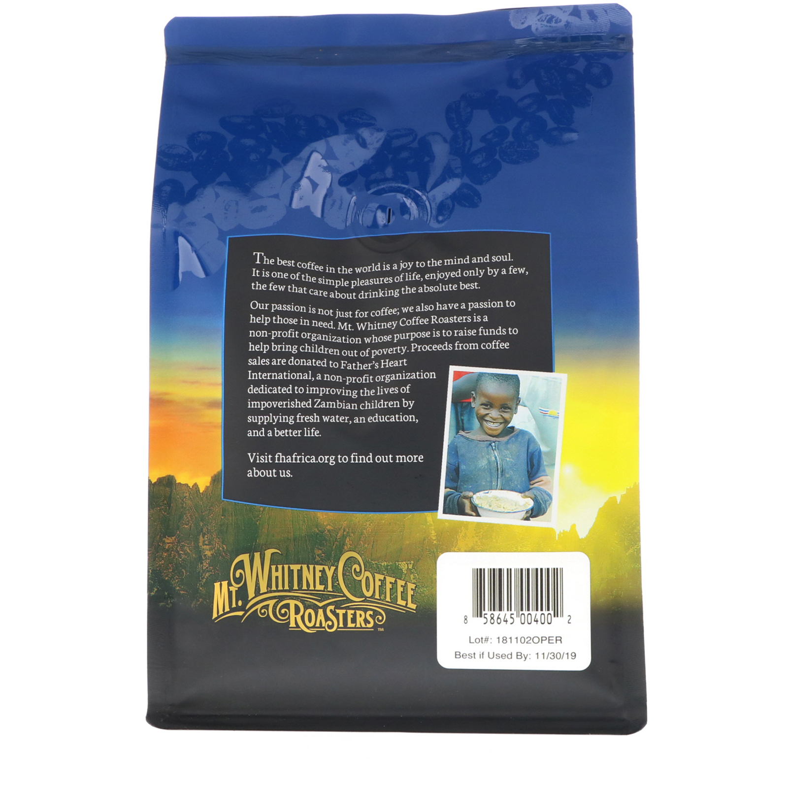 Mt. Whitney Coffee Roasters, Organic Peru, Café em Grão Integral Torrado Médio, 340 g (12 oz) - Imagem 2
