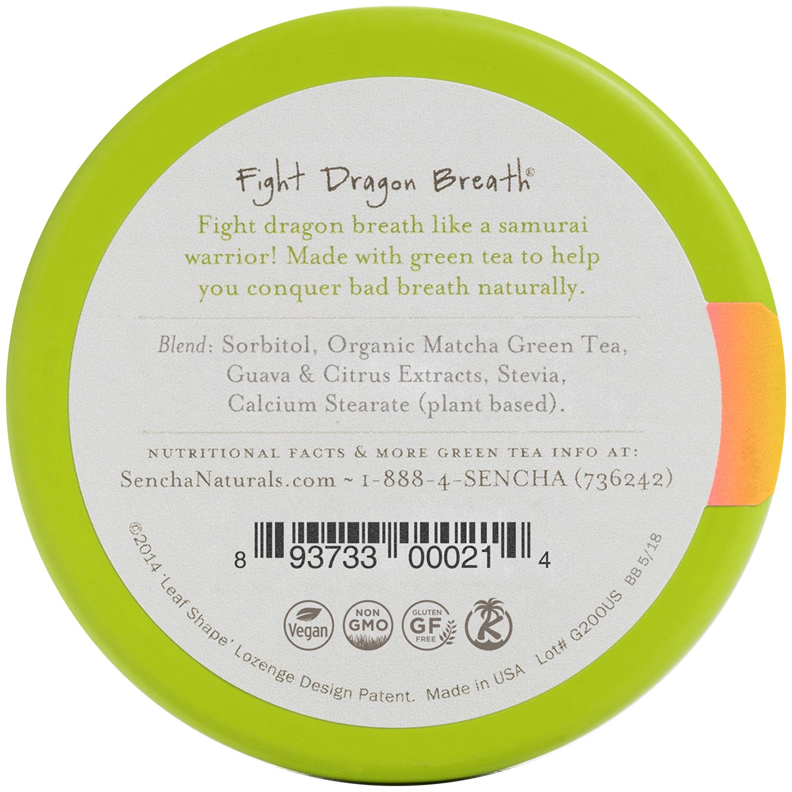 Sencha Naturals, Pastilhas de Chá Verde, Goiaba da Ilha, 1,2 oz (35 g) - Imagem 2