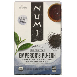 Comprar numi tea, organic pu-erh tea, emperor's pu-erh, 16 tea bags, 1. 13 oz (32 g) preço no brasil chá preto chás e café suplemento importado loja 27 online promoção -