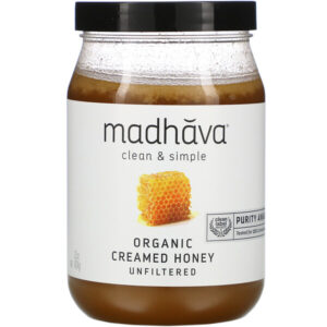 Comprar madhava natural sweeteners, clean & simple, organic creamed honey, unfiltered, 22 oz (624 g) preço no brasil alimentos kevala marcas a-z mel mel de adoçantes suplemento importado loja 7 online promoção - 10 de agosto de 2022